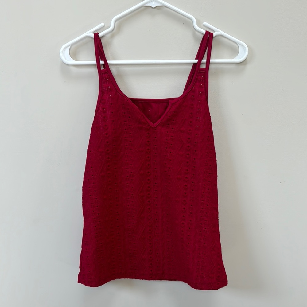 Elegant Red Sleeveless Top new